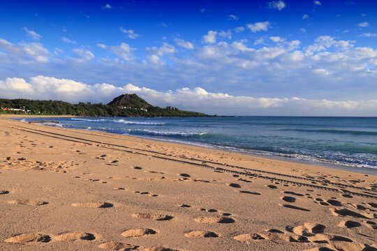 Kenting Beach afternoon photo in Taiwan. Landscape of Kenting National Park.
