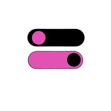 minimalist toggle button icon - on off UI button for App and web design