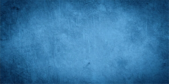 Blue grunge texture on dark aged wall with rough vintage paint, abstract distressed backdrop for retro design, wallpaper, canvas, paper, and artistic background concepts