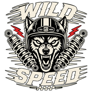 Editable Brand Title &ndash; Wild Wolf Racing Shock Absorber Graphic