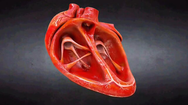 Heart cross section 3d