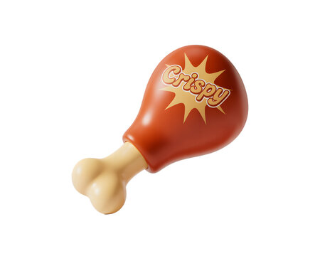 3d cartoon chicken drumstick toy with star