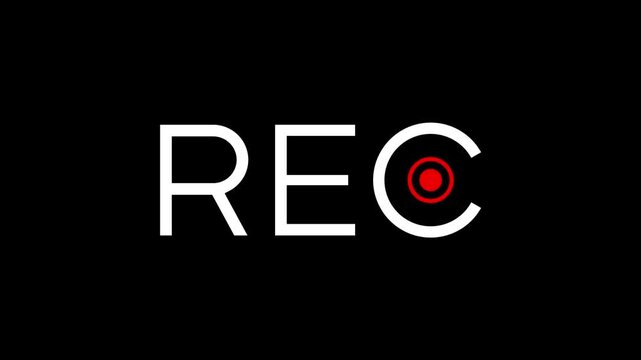 An animated GIF depicting video recording and live media capture, featuring an animation inside the letter C.