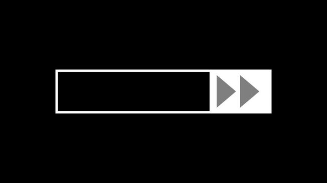 Rectangle Slide to Unlock animation with arrow and secure animation on black background 4k video