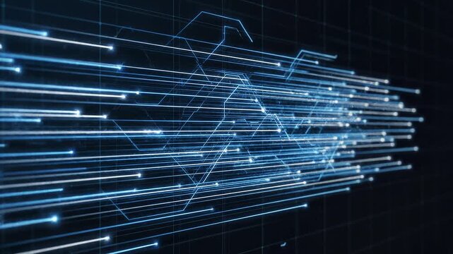 Abstract technology background with smooth motion, glowing effects, and futuristic digital energy