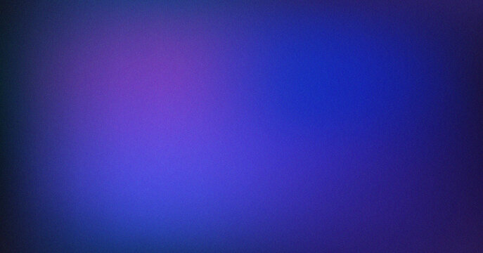 Vibrant blue and purple abstract gradient artistic backdrop with smooth light transitions and soft grain