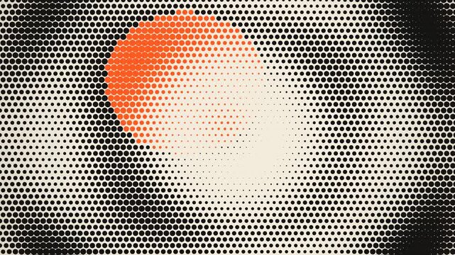 Halftone Dot Grid Wave Pattern Print Design Seamless Loop