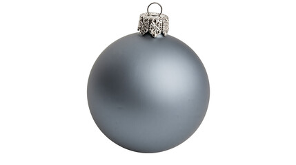 Matte grey Christmas ornament with silver cap © Alaric