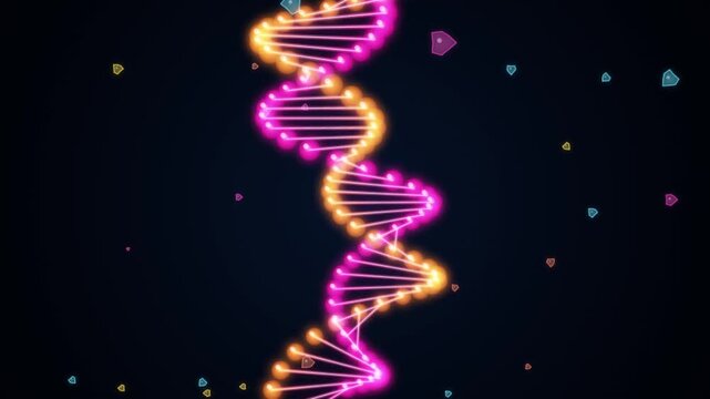 Abstract Bioluminescent 3D DNA Helix Loop Seamless Loop