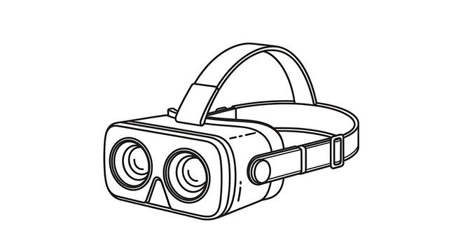 Minimalist car with camera eyes on black background