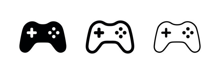 Video game controller gamepad icon set for gaming and entertainment devices © liubomir118809