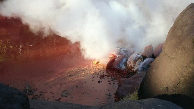 Akaiike Red Hot Spring at Umi Jigoku, Beppu, Japan