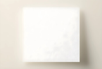 Fototapeta premium Blank white paper card mockup, clean textured surface for design presentation, minimal aesthetic background