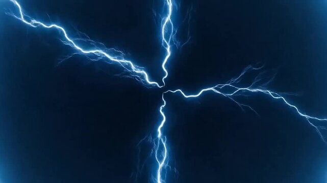 Electric blue lightning circle energy burst.