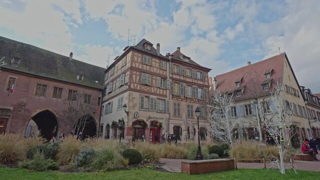 Historic European Old Town Buildings | Traditional Half-Timbered Architecture.Filmed on 17 December 2025