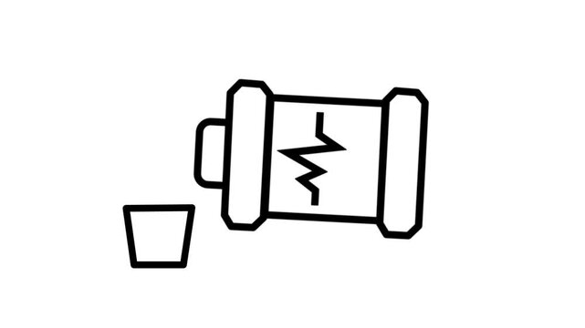 mouthwash animated icon with white background