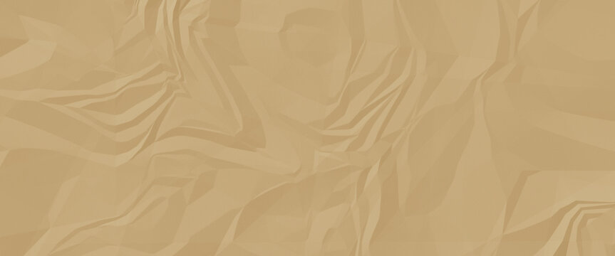 Crumpled brown paper background vector texture design element