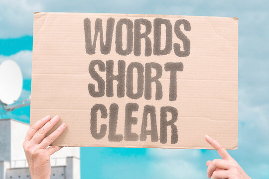 "Words Short Clear" Burnham's three-word message aims for maximum impact. BURNHAM. WORDS. SHORT. CLEAR. MESSAGE.