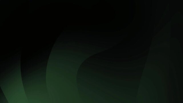 Dark green abstract flow waves moving in a smooth digital animation video clip featuring elegant gradients and soft light transitions designed for modern background presentations that require a minima