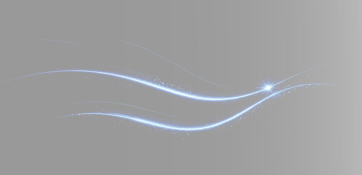 Blue energy wave with smooth light curves, radiant sparkle and elegant flowing motion for modern creative projects