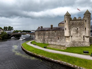 Aerial view of Enniskillen on the banks of Lough Erne in Northern Ireland. Irelands only island town. © Lukassek