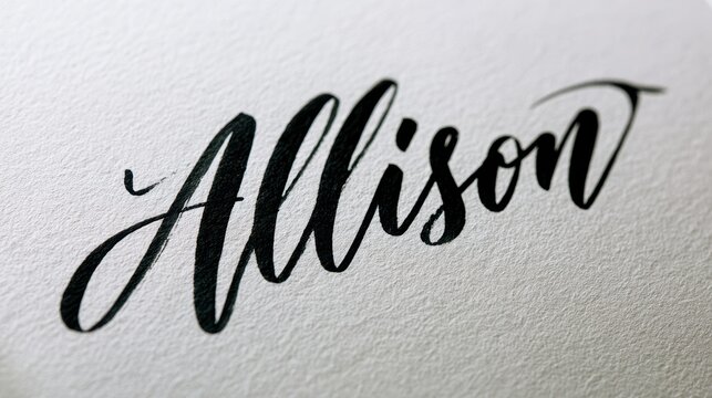 Elegant hand lettering of the name Allison in flowing script