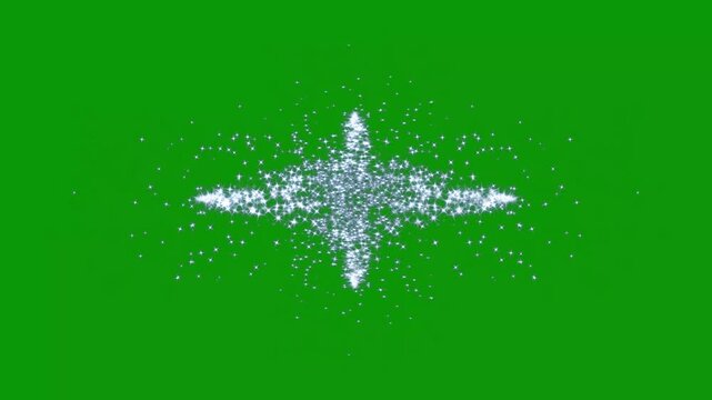 Magical pixie dust trail animation, glittering star particle burst, luxury white shimmer light transition, twinkling fairy dust wand motion, abstract sparkling bokeh curve, green screen 4k video