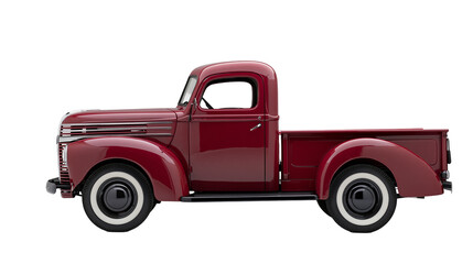 Vintage red pickup truck with chrome accents © Clementine