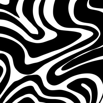 stract black and white liquid wave pattern zebra stripe background not Ai generated
