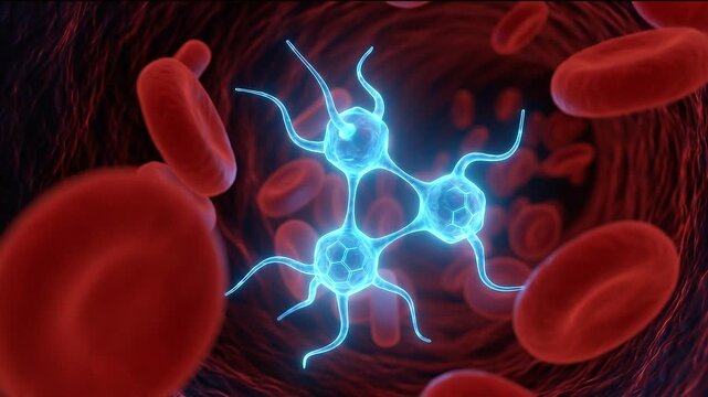 Microscopic View of Neurons or Pathogens