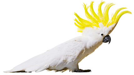 Sulphur-crested cockatoo with yellow crest feathers © Lysander
