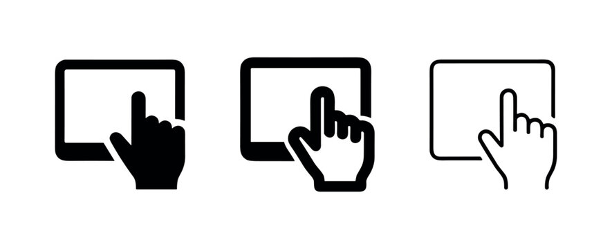 Tablet Touch and Digital Interaction Icons
