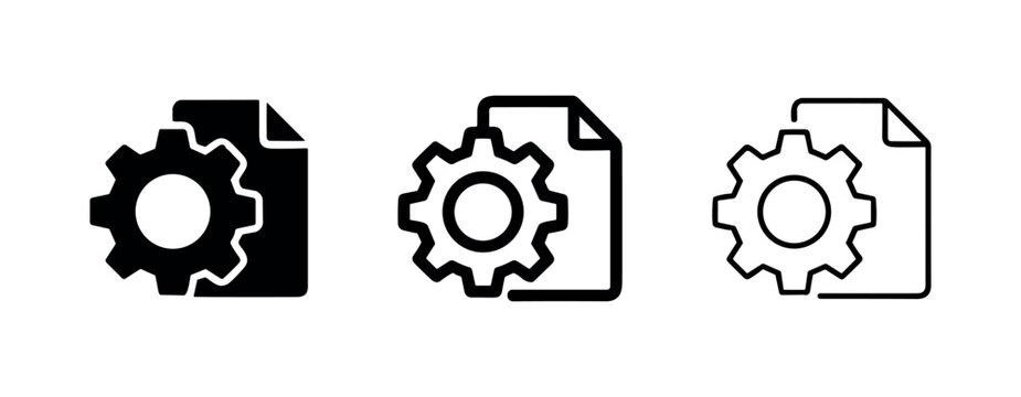 Document Configuration and File Settings Icon Set