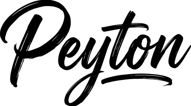 Stylish Handwritten Name Typography in Black Script Font