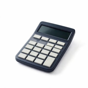 Modern Digital Financial Calculator Isolated on White Background
