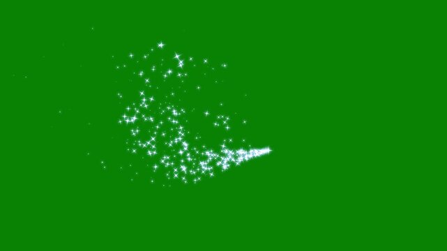 fast line glitter motion,  twinkle magic dust animation, shimmering glitter line stars effect. shimmer transition on green screen. white glow sparkle burst, sparkling starry line effect 4k.