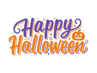 Obraz premium Happy Halloween festive typography