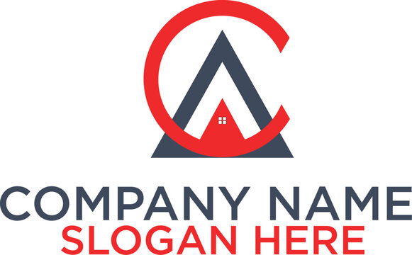 A logo combining the letters C and A to form a house
