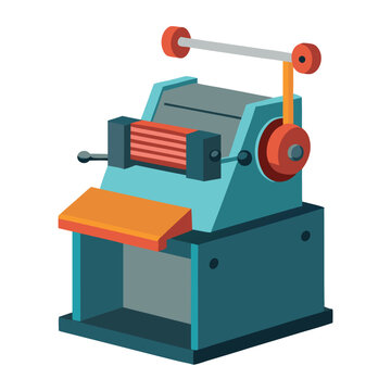 illustration of binding machine isolated on white background