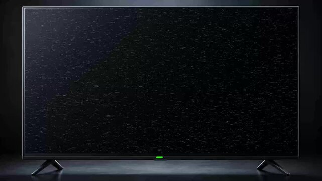 Old Retro TV - Static TV black and white noise caused by bad signal reception. Loop animation Television glitch turn on and off, bad TV vintage switch on off television concept animation 4k video..