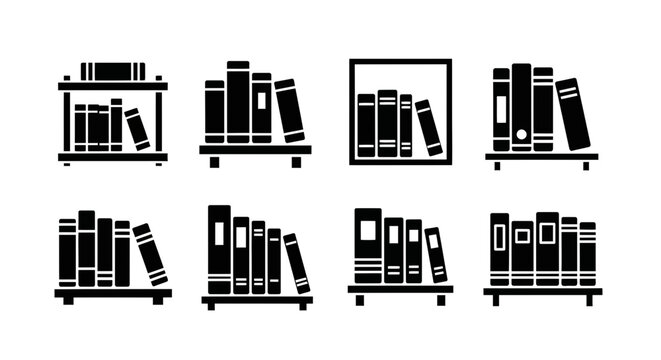 Bookshelf and library book icons.