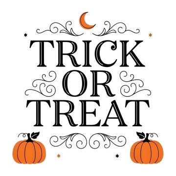 Elegant Halloween Trick or Treat Typography