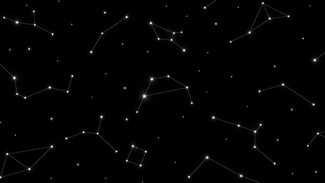 Constellation stars night sky dark background design element