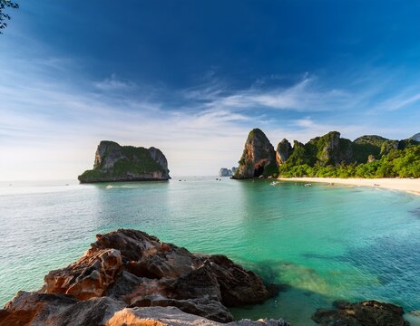 thiland beutiful nature pic in the sea and mounten at the beach