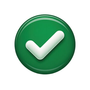 Green checkmark button for approval and confirmation
