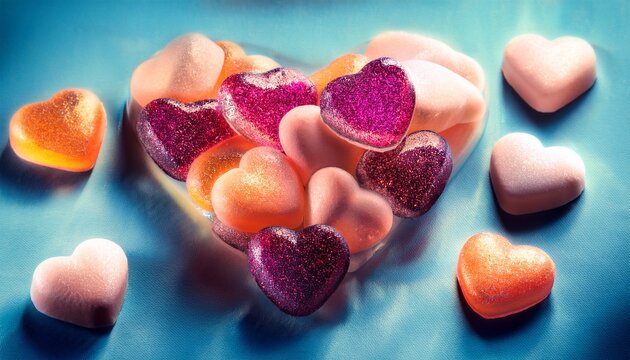 heart shaped candy