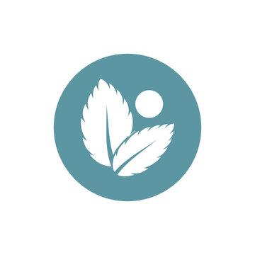 Leaf mint logo vector template