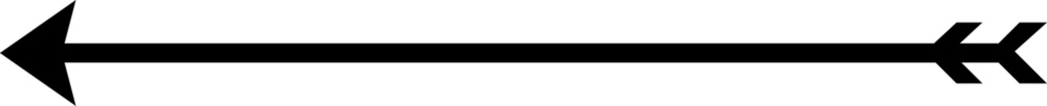 Thin Black Horizontal Double Headed Arrow PNG, Opposite Direction and Width Symbol Isolated on Transparent Background