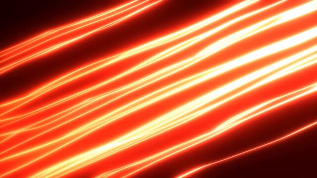 Abstract red background with glowing orange diagonal light streaks and dark atmospheric gradient