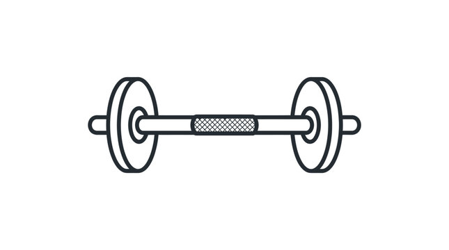 Simple dumbbell icon for fitness and strength training
